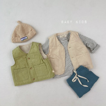 ins mens baby autumn winter clips cotton waistcoat slim cotton 100 lap comfort vest waistcoat with cotton jacket canon