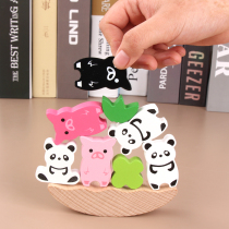 Animal balance childrens stacking height pumping blocks layer stacking music bar parent-child board game wooden educational toy