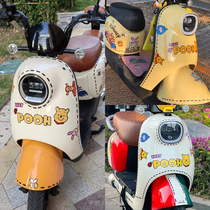 Electric car sticker Yadi Tailing Emma modified helmet decoration battery car sticker cute bear waterproof sunscreen