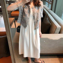 Xiaoxiangfeng pregnant woman summer dress suit fashion net red female white moonlight long skirt elegant and versatile suit jacket