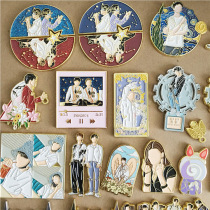 Metal Badge Custom Personality Medal Class Badge School Badge Era Juvenile Group Cartonian Stuff Stars Fan Brooch Bookings