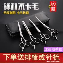 Scissors artifact haircut Pet hair curved scissors Dog scissors set Beauty shearing dog professional tools Trimming Teddy