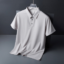 Ice t-shirt mens v-neck polo shirt mens high-end fashion brand incognito free ironing speed dry ice silk short-sleeved 2021 summer clothes