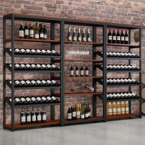 Simple Iron Art Wine Rack Red Wine Cabinet Multilayer Floor Bar Wine Wine Rack Contained Shelf Shelving Shelf