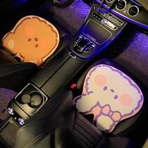Car cushion four seasons universal cool pad monolithic goddess cute cartoon seat cushion summer breathable rear three-piece set