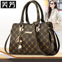 Womens leather large capacity Hand bag 2021 new fashion versatile shoulder bag foreign style shoulder bag