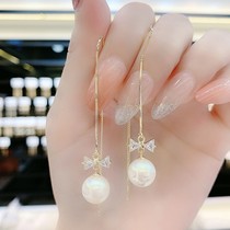 2022 New Cat Eye Stone Butterfly Knot Pearl Zircons Wire Long Face Slim Temperament Fashion 100 Hitch Accessories