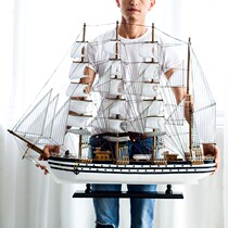One Sail Smooth Sailing Model Swing Piece Large Number Handmade Wooden Light Lavish Handicraft Living Room Wooden Adornment Gift