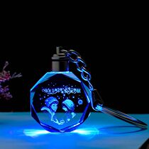 Luminous car keychain mens and womens personality creative car key pendant key chain simple high-end gift