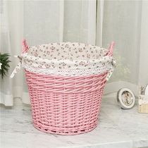  Put clothes woven frame dirty clothes basket Bedroom bed and breakfast hotel frame Rattan woven clothes frame storage basket dirty clothes basket