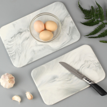 Creative ceramic marble flat chopping board cutting board antibacterial and mildew-proof household fruit tray Nordic ins chopping board