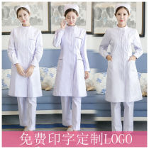 Nurse serving long sleeves Womens winter round collar Lapels Plus Basket Side White Great Vest Beauty Medication-in-the-Hospital Working suit Supper
