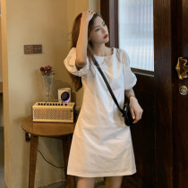 Mai Dinuo 2020 summer Hepburn wind can be salt can be sweet gentle temperament couple fan clothes white even