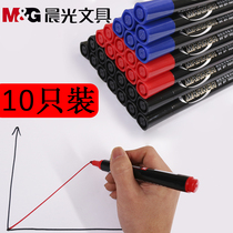 Chenguang marker Black large pen oil pen wholesale Hook Pen Waterproof not easy to fade express big head thick Mark pen red waterproof express special pen