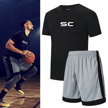 Curry ball control training suit suit Mens and womens shooting warm-up short-sleeved shorts basketball jersey Basketball suit customization