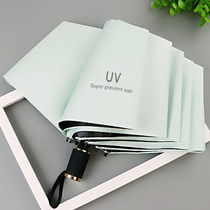 Sun-series UV shading umbrella anti-UV female minimalist pure color 100 lap sun protection clear and rain dual-use full automatic and sturdy umbrella