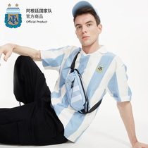 Argentina national team official goods 丨 new fanny pack fashion casual canvas bag Messi football satchel