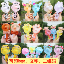 Customized hand-pressed small fan portable environmentally friendly hand-held Manual mini fan childrens toys creatively push gift batch