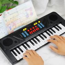 37-key childrens electronic keyboard toy with microphone Baby early education puzzle music small piano Small boy toy piano