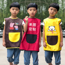 Childrens backwear sleeveless waterproof painting clothes baby Autumn kindergarten vest custom LOGO apron