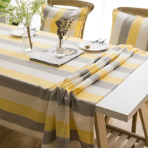 Nordic thick cotton linen table cloth waterproof tea table cloth linen table cloth fresh rectangular cover simple fabric