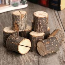 Wooden log stump memo photo clip creative home diy wooden pile decoration ornaments wedding crafts