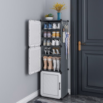 Simple shoes shelf door small new 2021 household dust storage artifact Net red bedroom dormitory narrow shoe cabinet