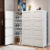 Simple shoe cabinet large capacity multi-layer dustproof economical storage artifact home indoor good looking door shoe shelf