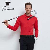 Teetimes Golf Autumn and Winter Long Sleeve T-shirt Mens Simple Leisure Joker Stretch Fabric Sports Quick Dry