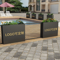 Outdoor wrought iron flower box real estate sales department Flower Pool Commercial Street Square combination flower bed outdoor planting box flower tray