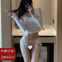 Sexual interest lingerie underwear womens mood Sao Thong crotch can be inserted straight into hot temptation triangle T pants