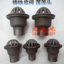 Self-priming water pump iron bottom valve Lotus head check valve 1 inch 1 2 inch 1 5 inch 2 inch 2 5 inch 3 inch 4 inch iron cage head