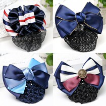 Career floral headdress Pan net pocket bank flight attendant nurse bow female simple work Joker elegant Korean version