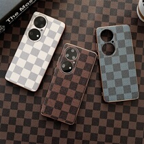 Retro Plaid leather pattern Huawei p50pro phone case p50 anti-drop p40 glory 60 50se for nova9 women