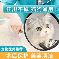 Kitty Elizabeth Circle cats Soft Dog Item Circle Elie Elizabeth Elisabeth White Anti-Licking Hood Pet Supplies