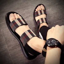 Tide Cards Mens Slippers Casual Non-slip Beach Sandals Sandals Trends 100 Hitch-Style Dual-use Outside Wearing Cool Drag Men