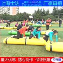 Fun games props inflatable soft bamboo raft Bridge cross the river the same boat equipment game development team building activities