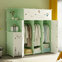 Reinforced simple wardrobe clothes cabinet locker locker simple full steel frame thickened storage hanging cloth wardrobe home
