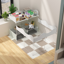 Rabbit Cage Ultra Large Anti-Spray Urine Large Space Double Tray New Nest Villa Automatic Clear Dung Dutch Pig Guinea Pig Nest