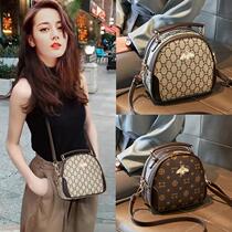 Hong Kong leather small bag 2021 new fashion Korean version of fashion printing womens bag This years popular shoulder messenger bag