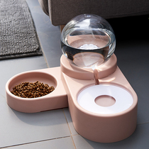 Cat water dispenser Feeding machine Double bowl water dispenser Dog drinking bowl Mobile automatic water feeding cat supplies