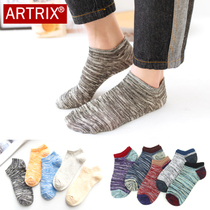 10 pairs of cotton linen boat socks breathable linen deodorant mens socks invisible socks light socks spring summer cotton socks
