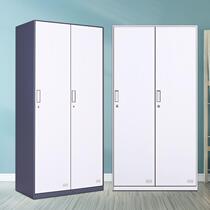 Steel thickened and disassembled two cabinet locks 2-door wardrobe staff more lockers with storage cabinets change clothes shoe cabinet iron cabinet