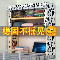 Dormitory storage bed wardrobe college students upper and lower bunk storage rack dormitory lazy solid wood simple storage rack