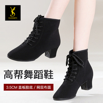Latin dance shoes teacher modern ladies sailor dance square dance shoes spring and autumn high soft bottom social dance shoes