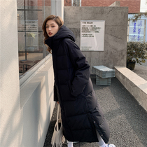 Winter new Chinese drama couples men and women big quilt down jacket 90 white goose down knee long Korean thick coat