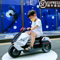 Childrens electric motorcycles for men and women children and babies can sit on tricycle charging remote control toy car early education baby carriage