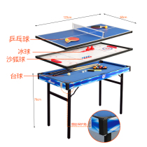 Topology Sports Childrens Multifunctional Table Billiards Ice Hockey Table Tennis Mini Shuffleboard Folding Table