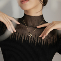 Simple Joker sterling silver sweater chain high-grade sense necklace 2021 New Tide autumn and winter niche design accessories female