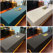 Boutique meeting tea table cloth solid color rectangular tea table tea table bottom cloth exhibition table table cloth custom extended and widened
